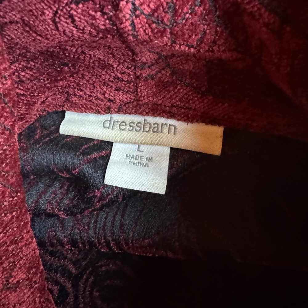 Y2K dressbarn Floral Brocade Plush Textured Zip‎ Up Jacket - Picture 6 of 7